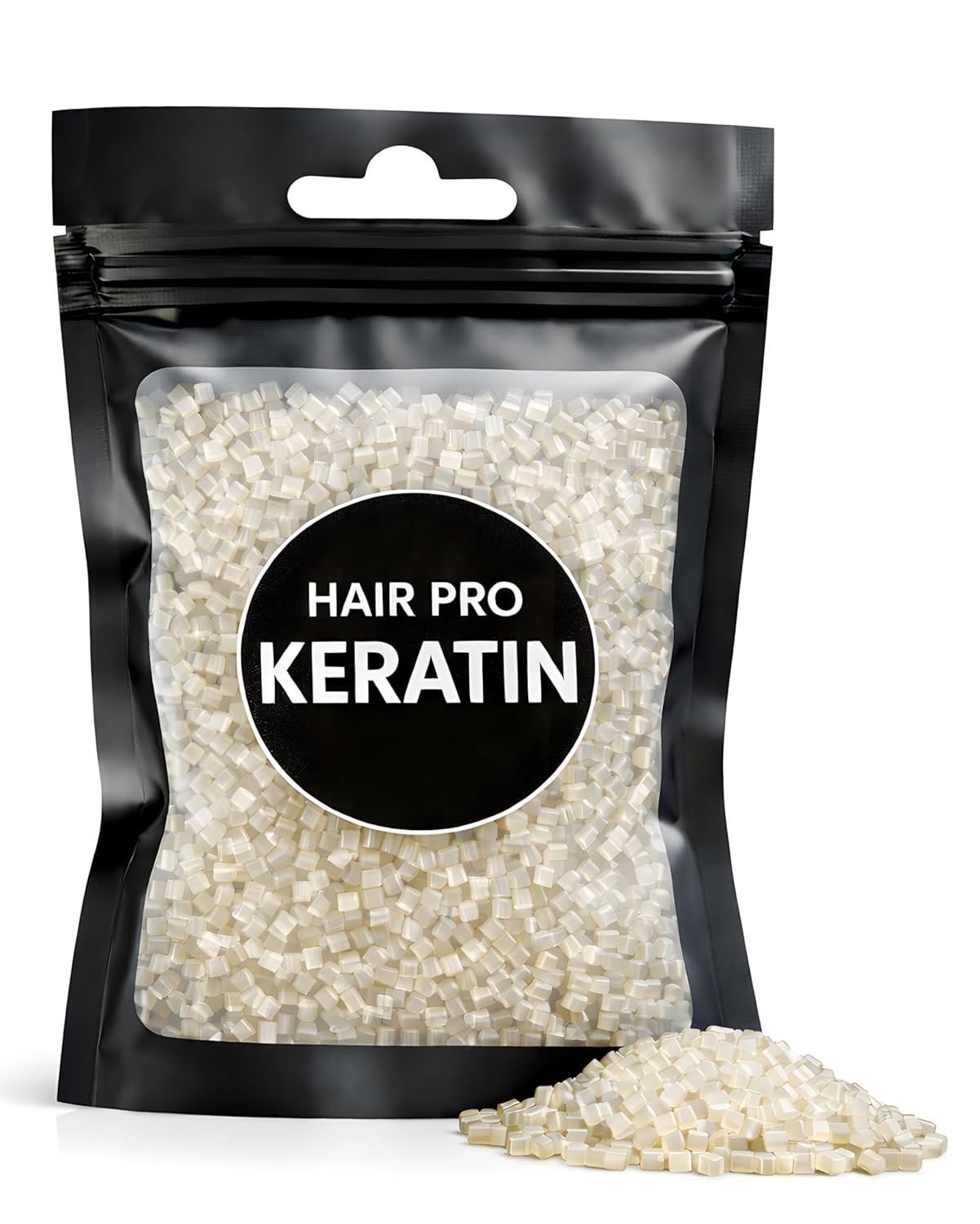 HairPro Italian Keratin Granulated Glue Beads — Safe Bonding Integrity & Consistent Melting Point Granules for Hair Extensions (Transparent #9.3, 100 gram)