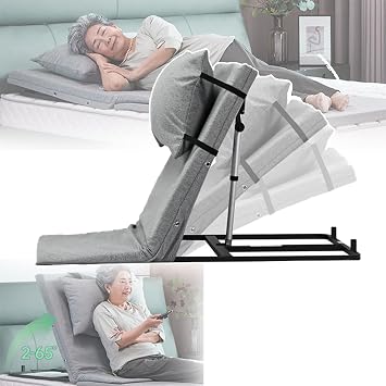 Pillow Lift, Electric Lifting Bed Backrest for Elderly, Adjustable Sitting Position Aid for Neck, Head And Lumbar Support, with Remote Control, for Pregnant Women, Retirement Homes,120 75CM