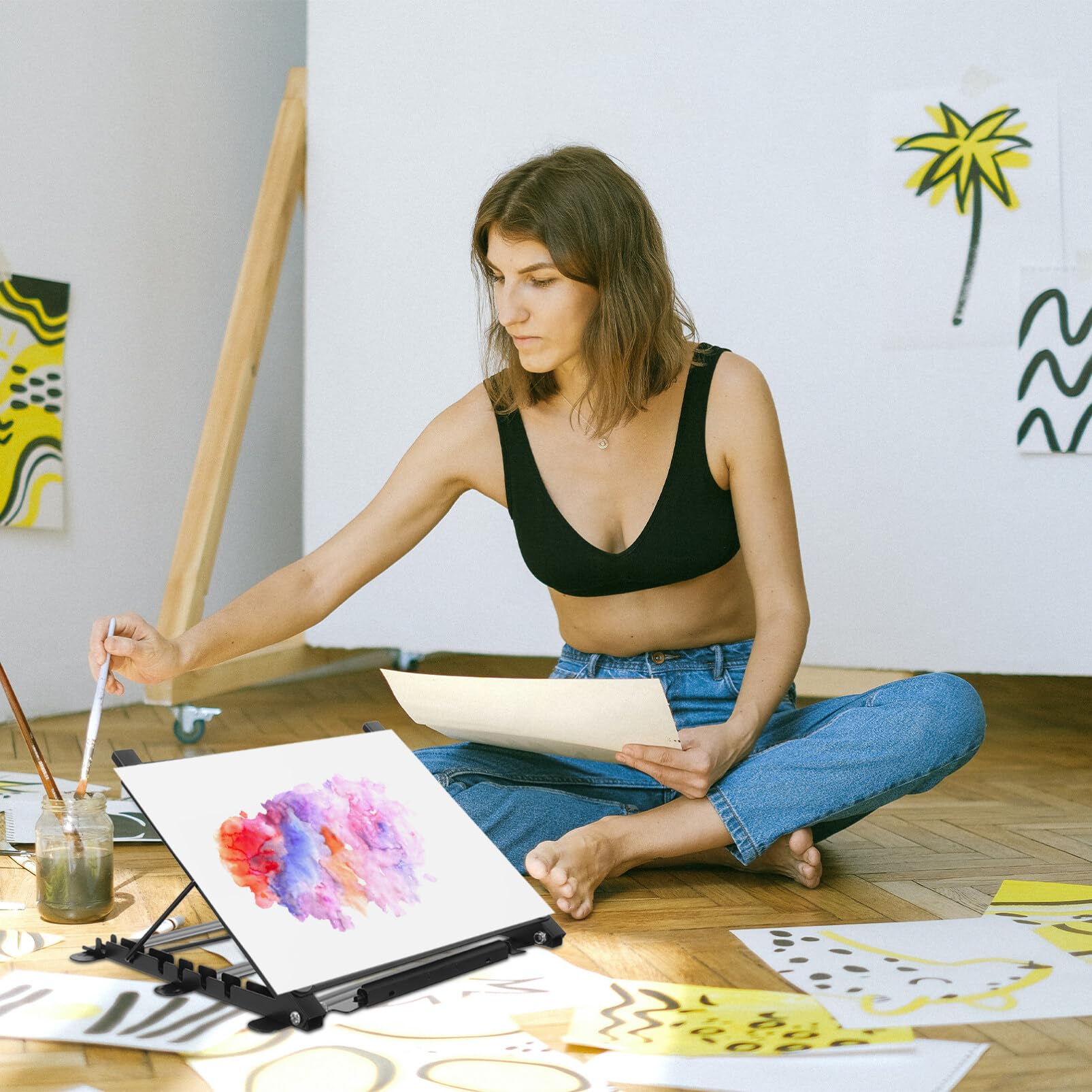 Boîte lumineuse professionnelle A4 pour le traçage – Planche à dessin portable avec cadre en métal, parfaite pour les artistes et les designers, idéale pour les croquis et les accessoires