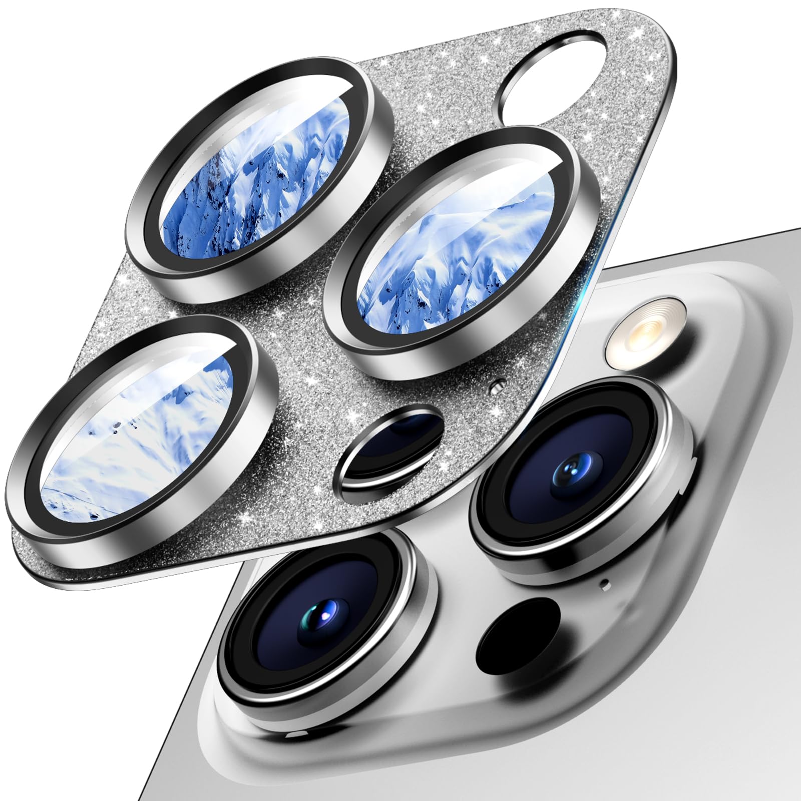 Wumigoo Camera Lens Protector for iPhone 16 Pro Max/16 Pro/15 Pro Max/15 Pro/14 Pro Max/14 Pro, Aluminum Alloy Sapphire Glass Camera Screen Cover,