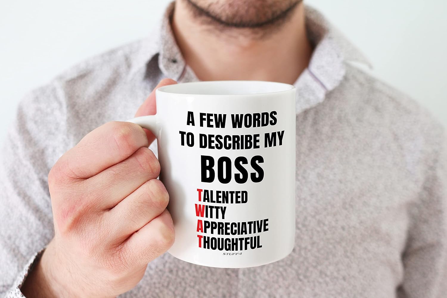 Funny Novelty Gifts for Your Boss, A Few Words to Describe My Boss Mug, Funny Mugs for Men Rude Gifts Women - Image 5