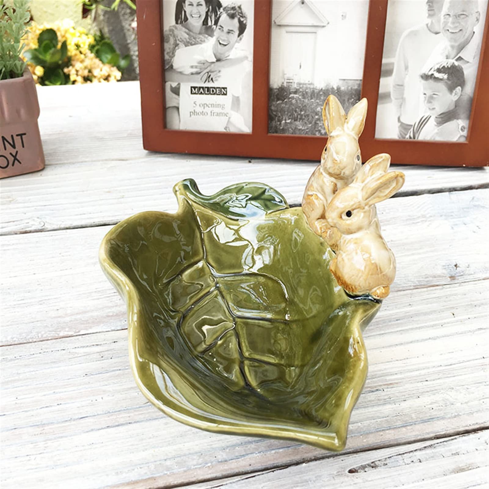 Jabonera Baño Lindo Conejito de Porcelana Amantes jabón Plato Decorativo cerámica Liebre Liebre sostenedor de jabón Adorno de baño Regalo Accesorios de artesanía Jabonera Ducha