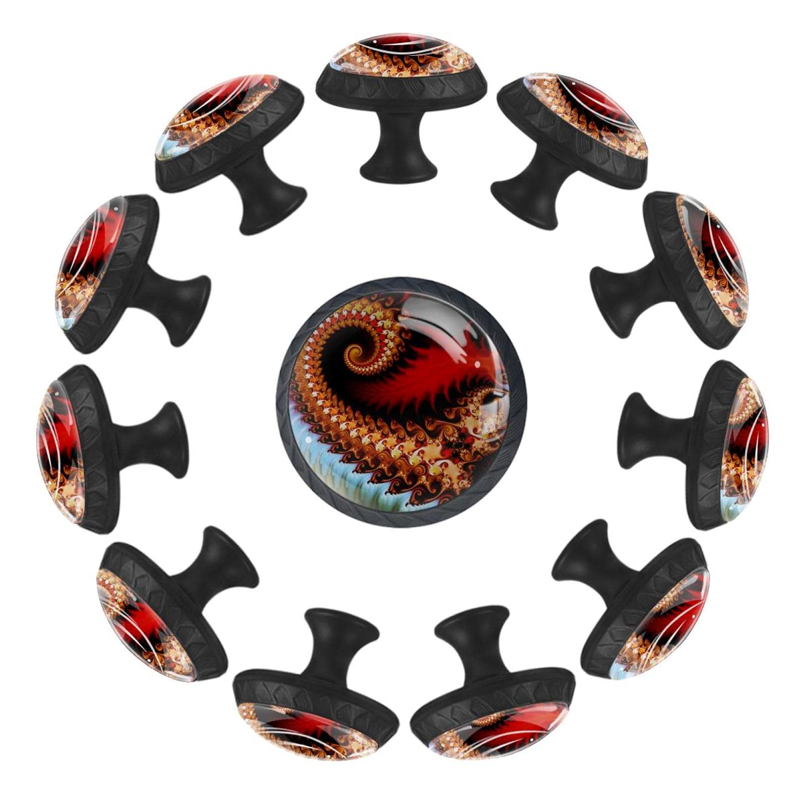 Boutons de commode dragon abstrait 35mm pour personnaliser la chambre de bébé en lot de 12