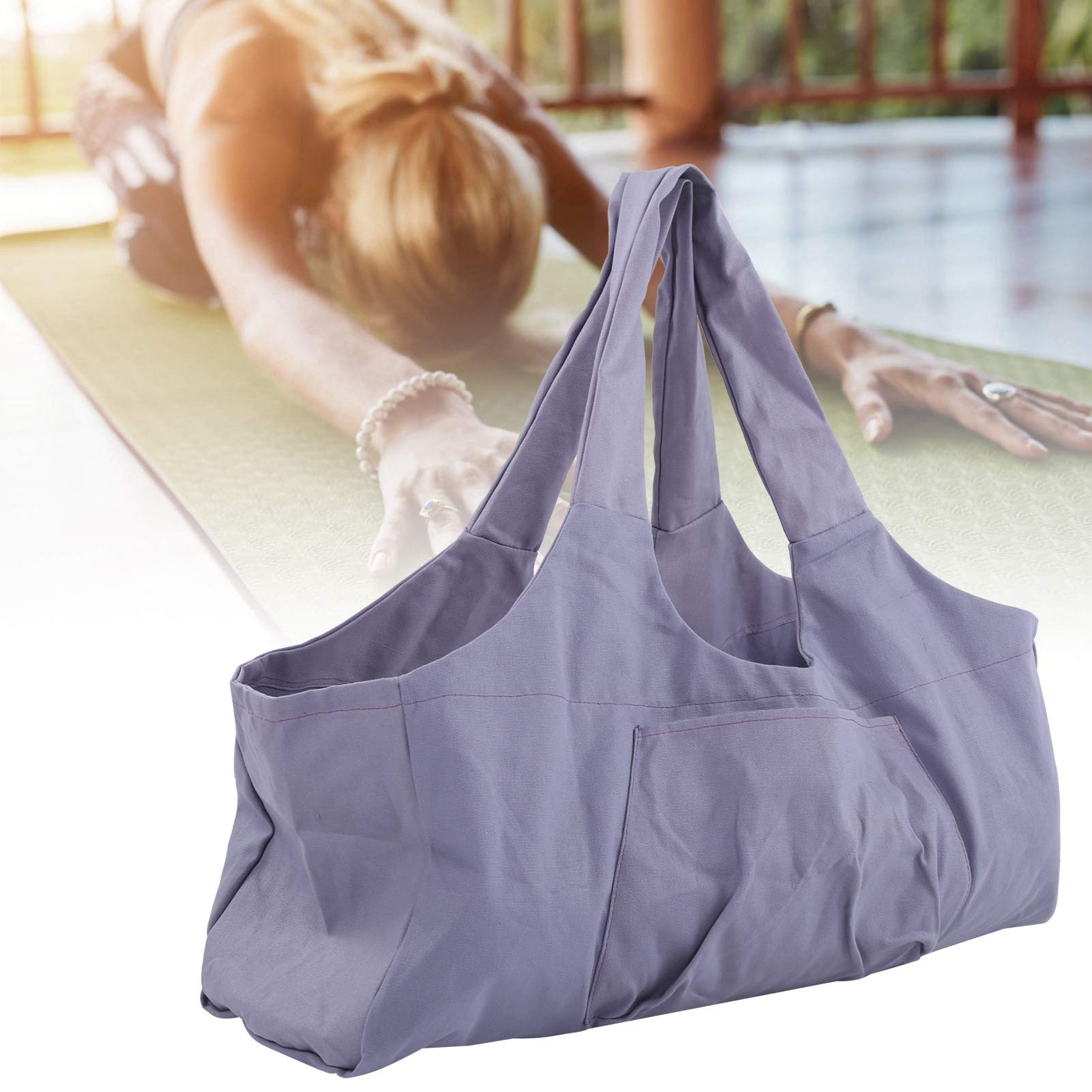 SOONHUA Supporto per tappetino da yoga,Yoga Mat Tote,Grande tappetino da yoga Sling Carrier con tasca laterale Accessorio Yoga, Viola, moda