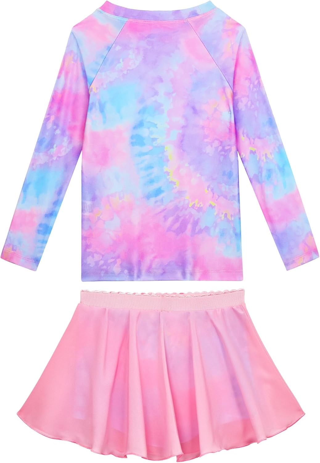 Snowheart Girls Rash Guard Swimsuit Set Long Sleeve Bathing Suit Two Piece 3-12 Years - Image 2