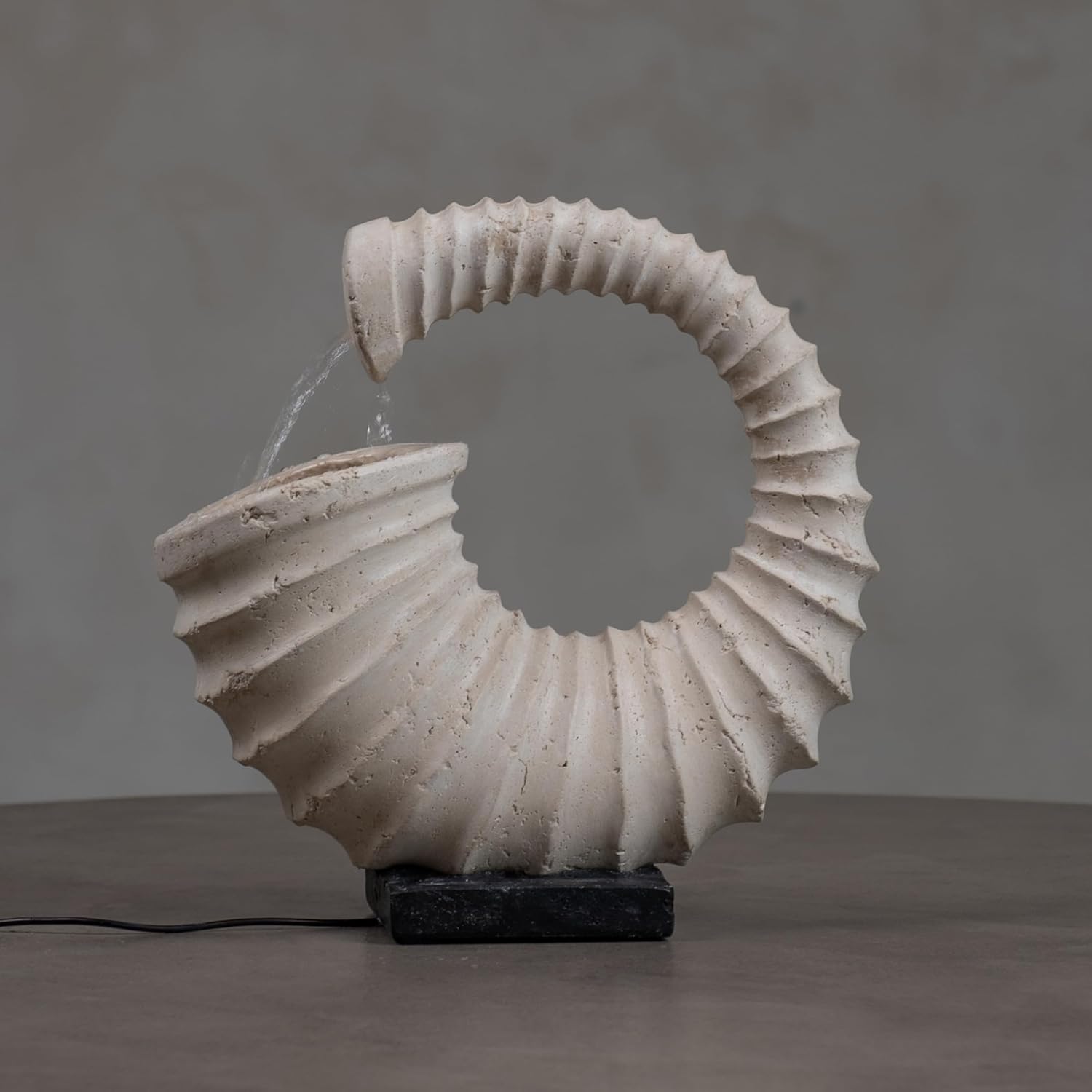Indoor Tabletop Fountain, Seashell Sculpture Design, Home
