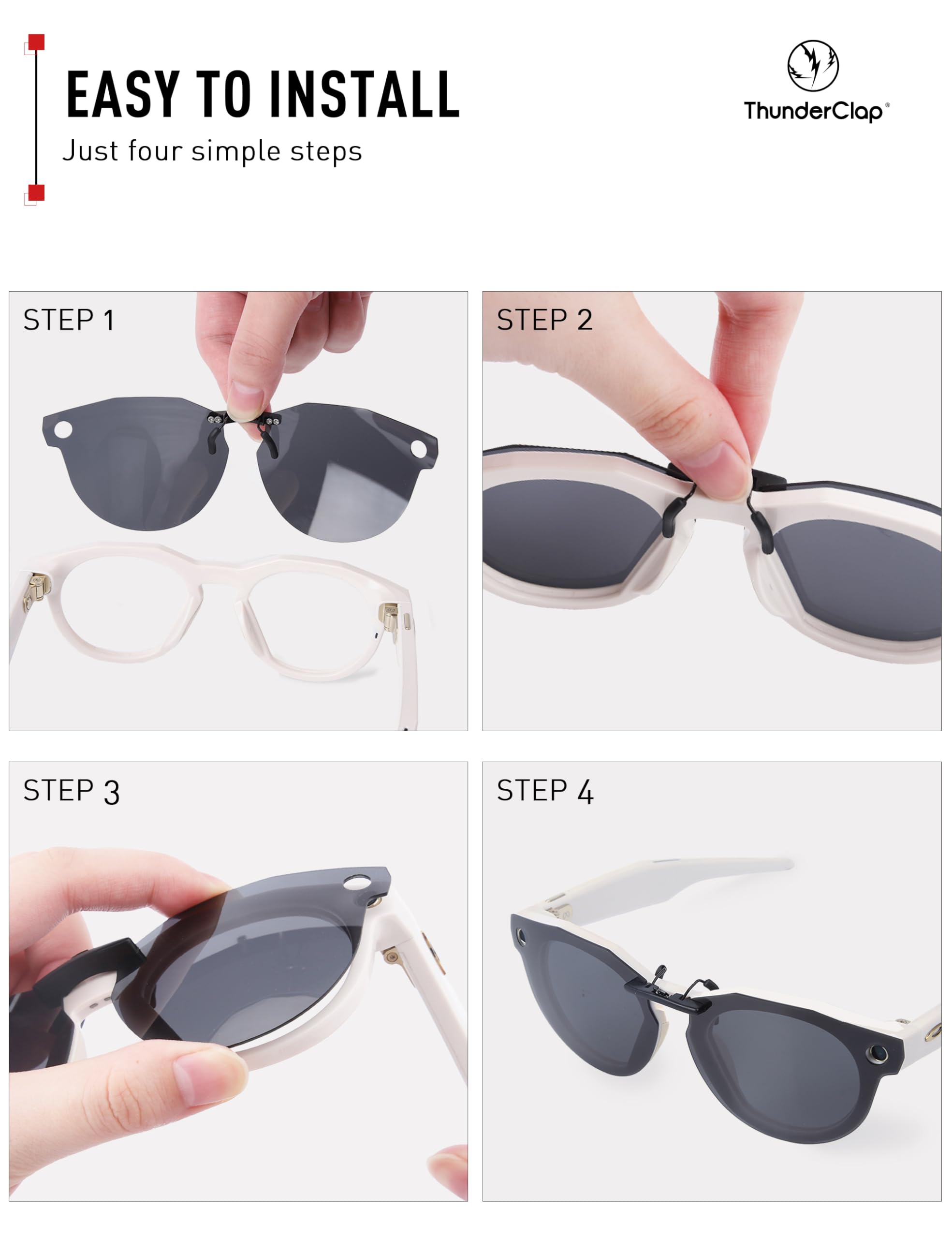 ThunderClap Gafas de sol polarizadas con clip para Oakley Socket 5.5 OX3218 de 54 mm, para hombres y mujeres, protección UV