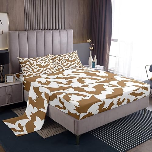 Miniatura 84 de Castle Fairy Juego de sábanas con temática de Halloween, tamaño Queen, juego de ropa de cama con estampado de animales de murciélagos negros