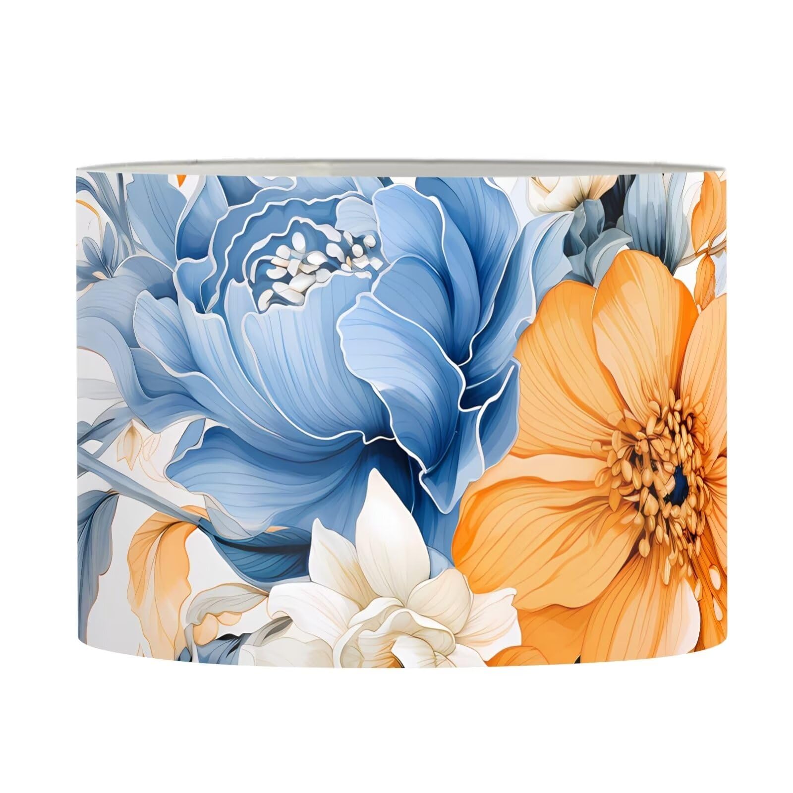 FANCOSAN Drum Lamp Shades Home Decorative Floral Pattern Table Floor Light Cover Bedroom Bedside Nightstand Lamp Shade Replacement-L — image 1