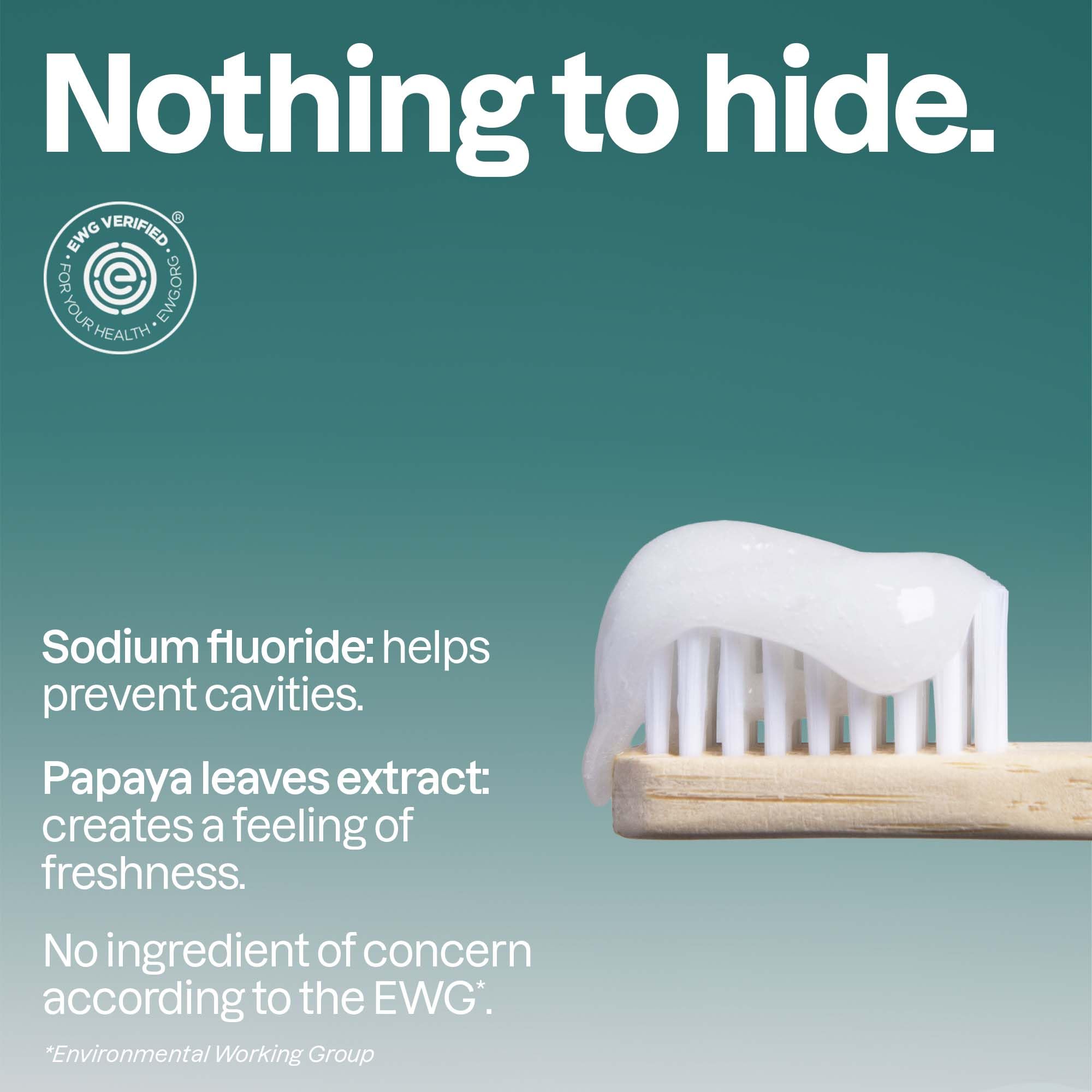 Attitude Fresh Breath Toothpaste with Fluoride, Peppermint Flavor, Vegan & Cruelty-Free, Sugar-Free, Plant & Mineral-Based Ingredients, Clean Oral Care, 4.2 Oz