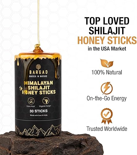 Miniatura 2 de Palitos de miel Shilajit pura del Himalaya con azafrán  30 unidades  75% + ácido fúlvico, más de 85 minerales traza  Energía natural e inmunidad