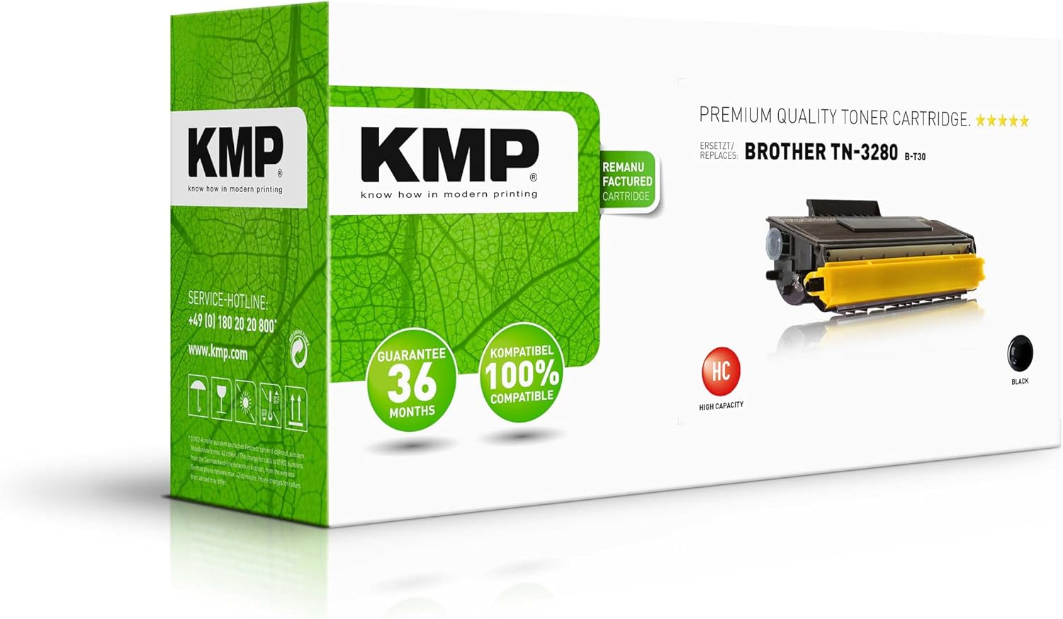 KMP Remanufactured Premium Toner Cartridge for HP CE400A - Black