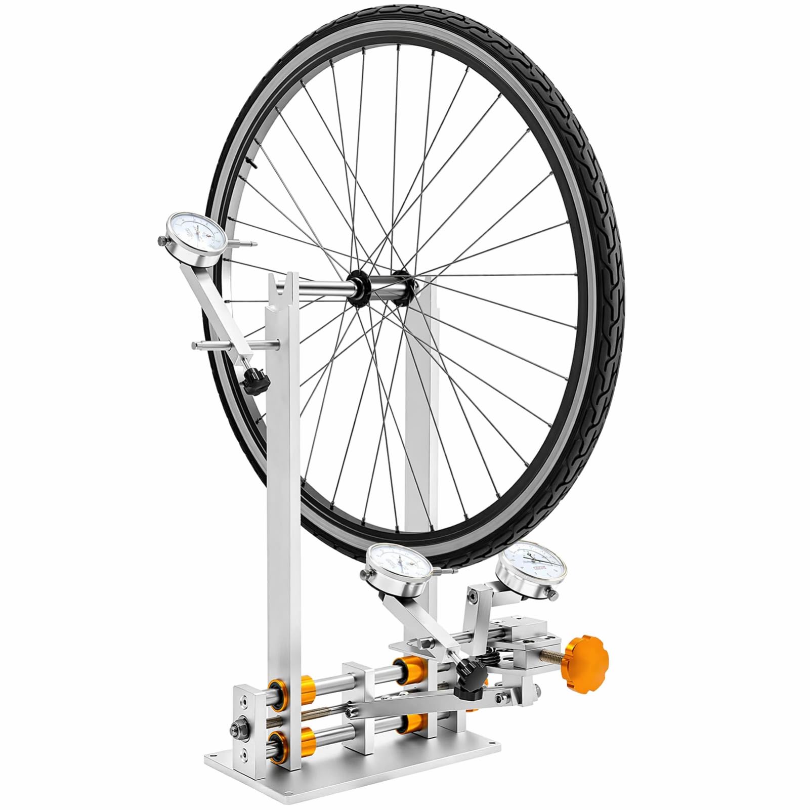 Fahrrad Zentrierständer für 10-29inch, Zentrierständer Fahrrad Laufräder Kalibrierungsständer Radwartungs Felgen Korrekturständer Radbreite Einspeichen Zentrierständ (Gold)