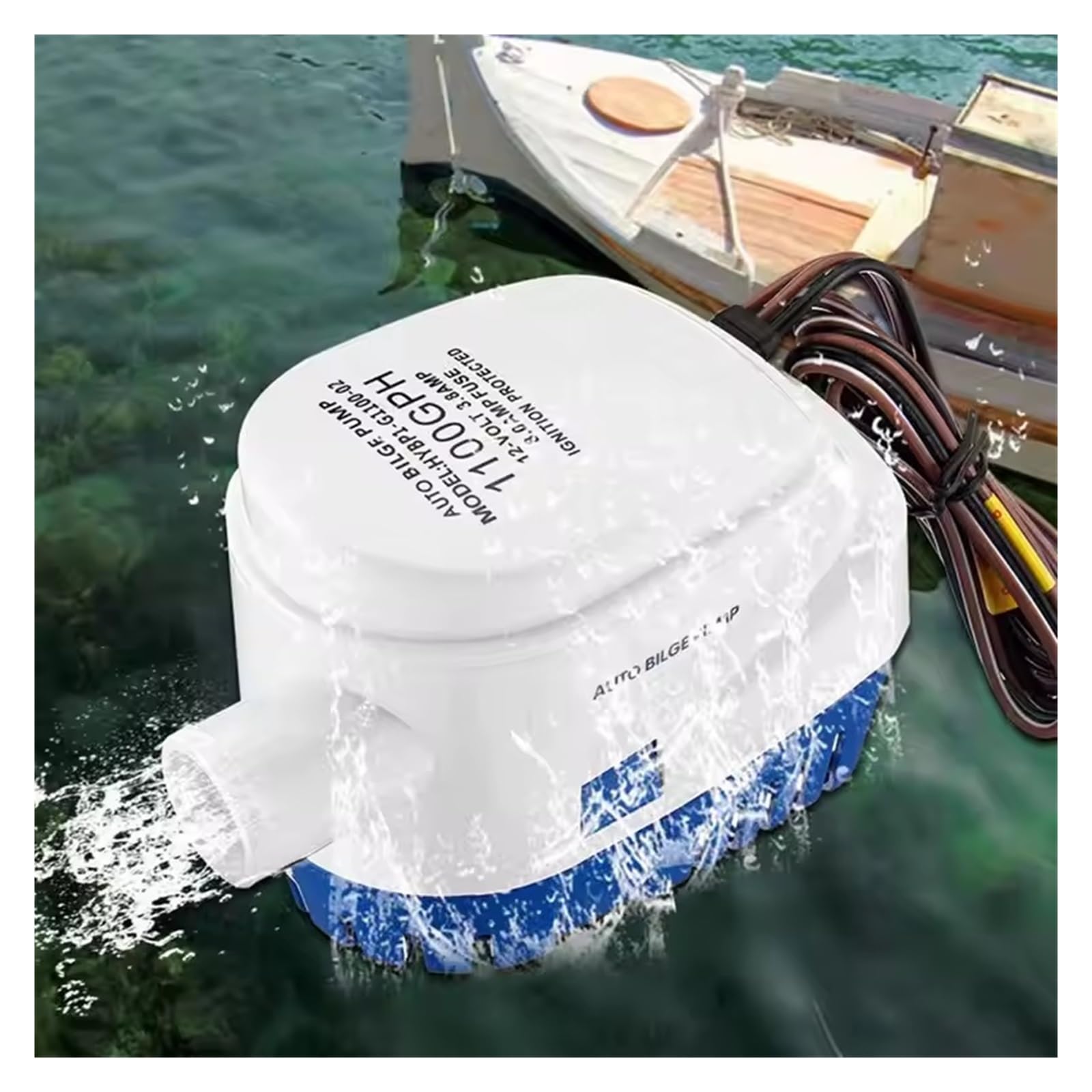Bomba sumergible eléctrica automática, 1 unidad, 12V, 24V, 1100GPH, 750GPH(24V 750GH)
