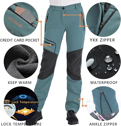 Pantalon De Ski Imperméable Postropaky – Taille 16 – Noir – Isotherme Randonnée