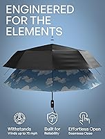 Vista 32 de REPEL Windproof Travel Umbrella - Compact & Withstands Winds up to 85MPH , Strongest Premium Auto Folding Umbrella for Rain and Sun - Durable, Light