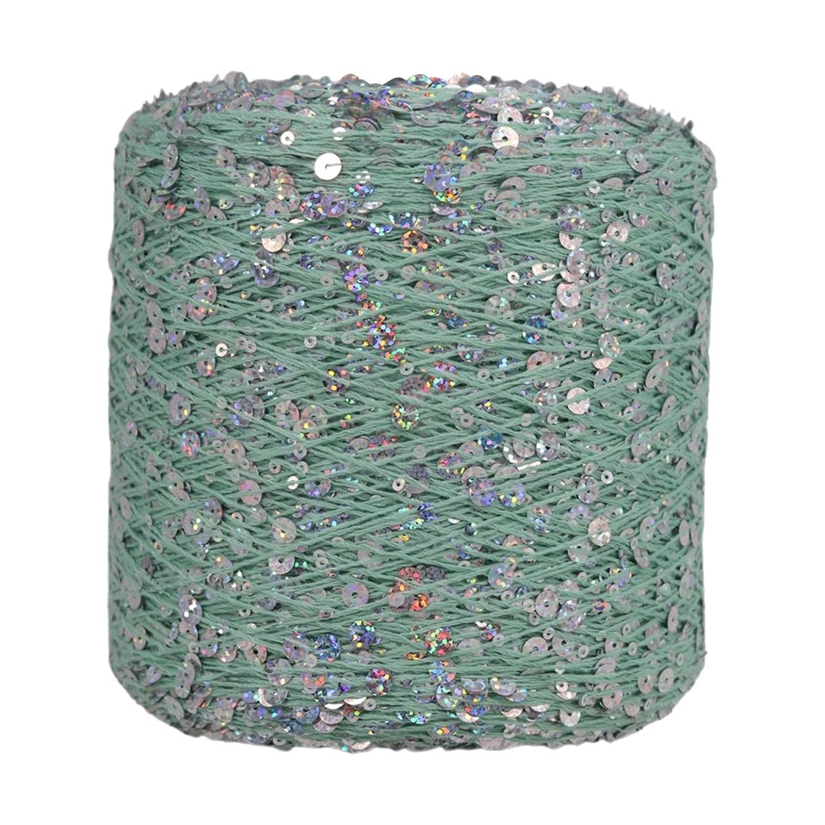 Fil à crocheter scintillant de 140 m rouleau de fil à tricoter à paillettes modèle AJ130