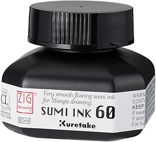 Zig Sumi Pen Ink 60ml, Black