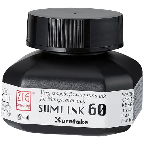 Zig Sumi Pen Tinta Sumi 60ml, Negra
