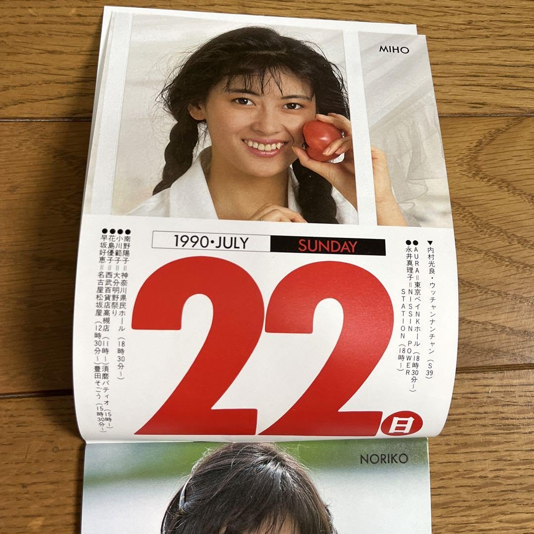 Amazon.co.jp: アイドル 日めくり 夏カレンダー 中山美穂 グッズ