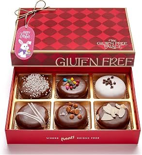 Gluten Free Palace Gourmet Cookie Gift Basket – Vegan Gluten Free Easter Chocolate Covered Cookies – Sweet Gift Idea for Easter, Birthday, Thank you & Anniversary (6 Count)