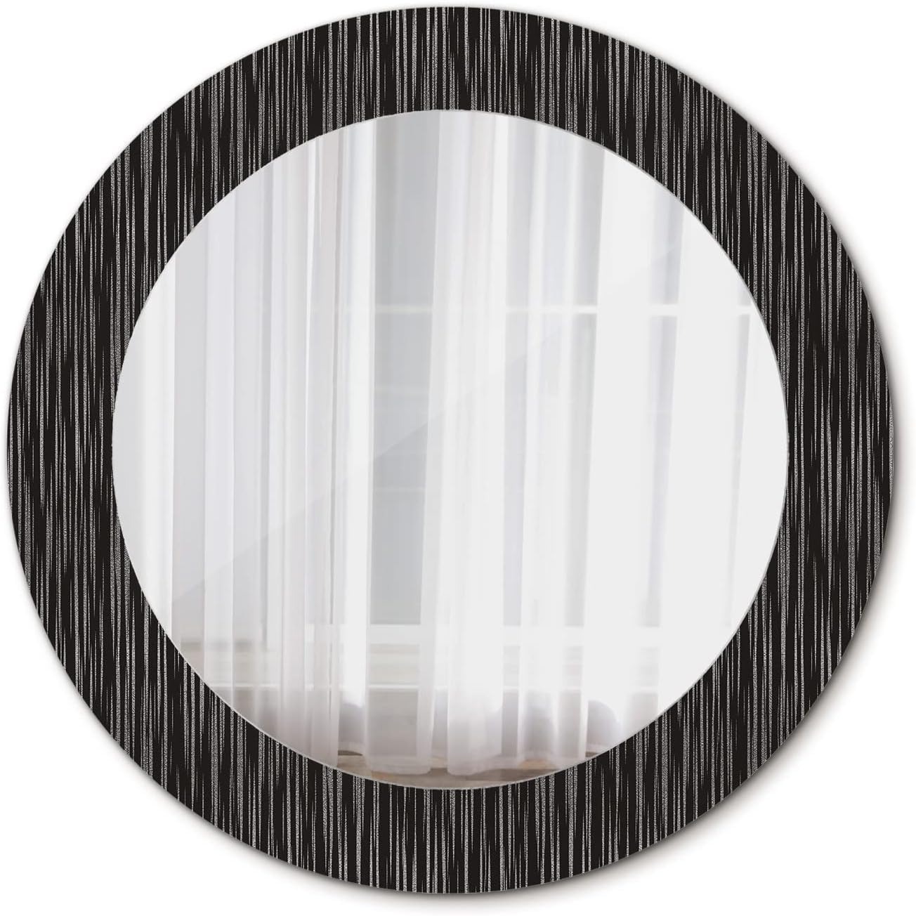 Miroir mural rond Tulup Ø50 cm parfait pour illuminer une entrée moderne au style abstrait