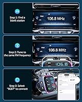 Vista 8 de LENCENT Bluetooth 5.3 Transmisor FM Adaptador de coche 48W (PD30W y QC18W) Cargador rápido, interruptor de luz, receptor de audio de sonido de bajo