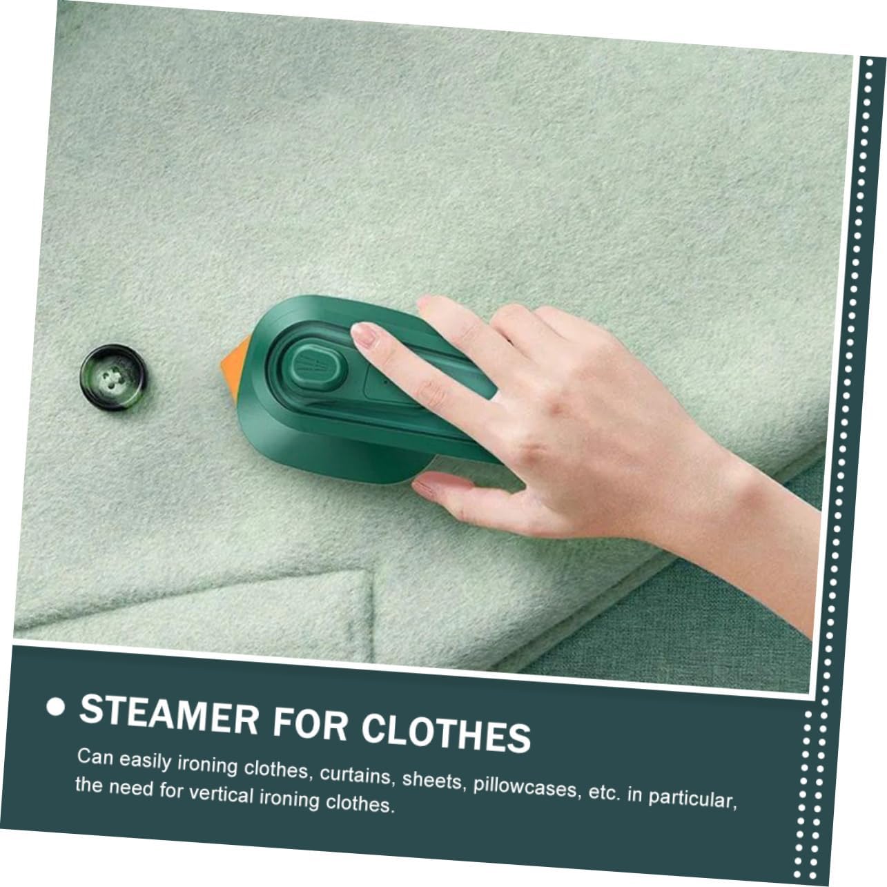 Handheld Garment Steamer Mini Portable Steam Iron for Home Use Adjustable Temperature 1.5M Cord Lightweight Design for Travel and Quick Touch-Ups