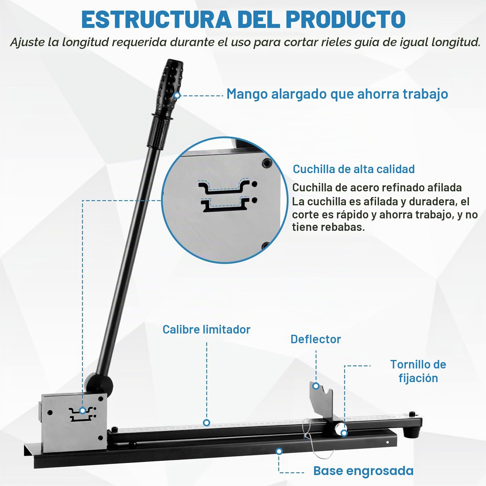 MXBAOHENG Cortador Din Rail Doble Agujero con la regla, 35*7.5 mm Cortadora del Ferrocarril del Agujero del Doble del Cortador de la Guía de Cuenca para carriles de ferrocarril y de aluminio (Negro)