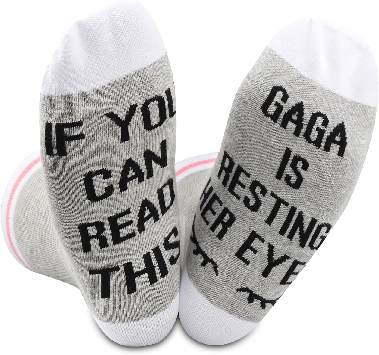 2PAIRS Gaga Gift If You Can Read This Gaga Is Resting Her Eyes Socks Grandma Birthday Gift Mother's Day Gift (Gaga resting eyes)