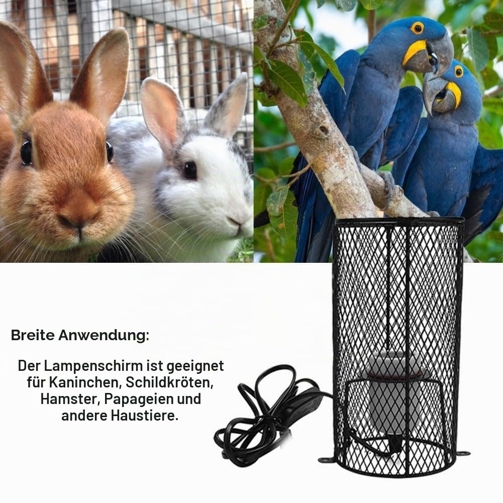 POFET E27 Haustier Keramik Heizung Lampe Heizung Halter Reptilien Infrarot Wärme Birne Halter mit Anti-Hot Halterung für Eidechse Schildkröte