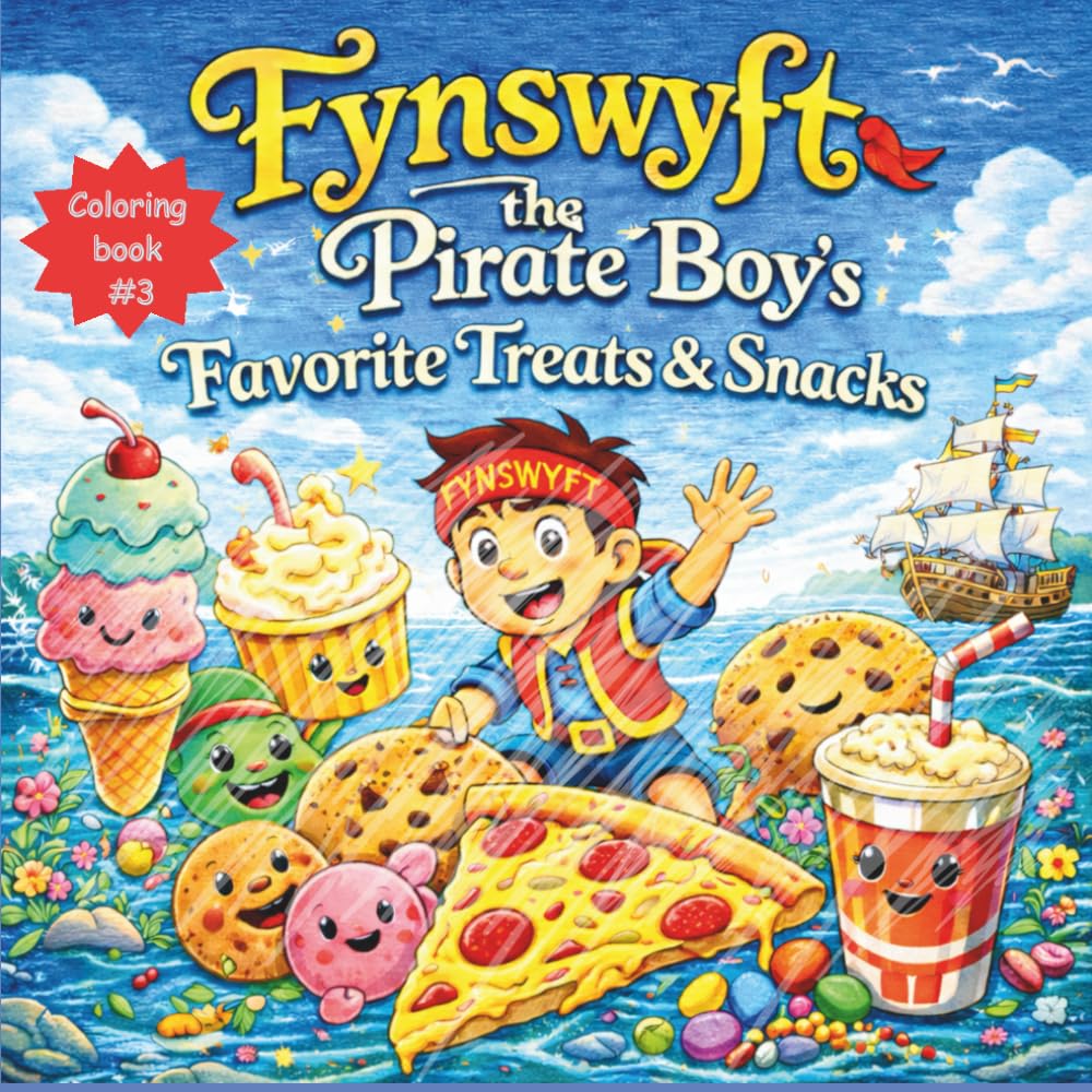 Fynswyft the Pirate Boy's Favorite Treats & Snacks: all ages coloring book #3 (The adventures of Fynswyft the pirate boy)