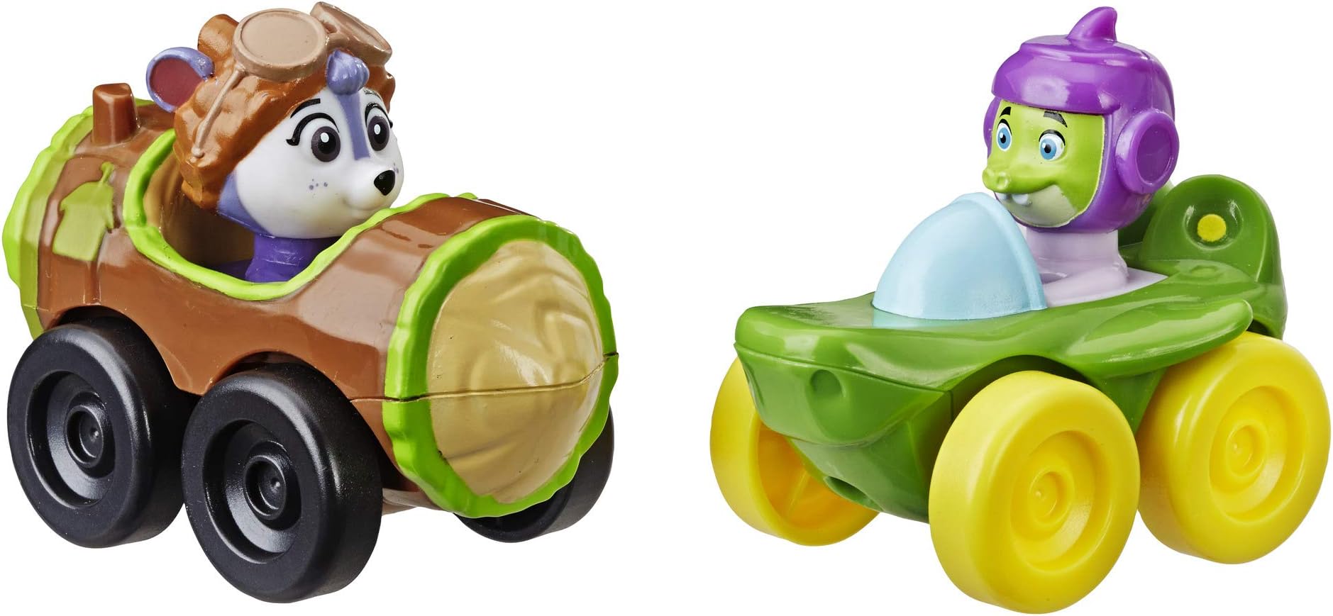Hasbro Top Wing Racers 2 Pack: Shirley Squirrely and Chomps from The Nick Jr. Show, Racers with Attached Figures, Great Toy for Kids Ages 3 to 5