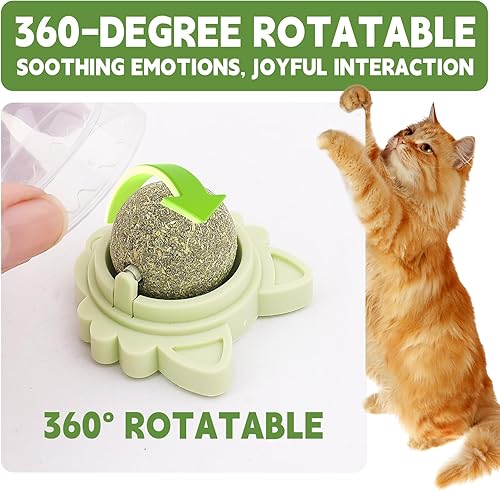 Miniatura 3 de 3 bolas de juguete de hierba gatera con tres sabores mixtos, juguetes masticables comestibles de naturaleza para gatos, golosinas saludables para la