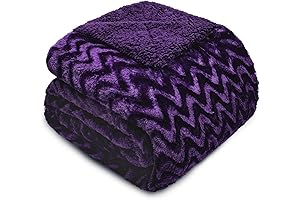Whale Flotilla Faux Fur Sherpa Twin Size Sherpa Blanket Purple