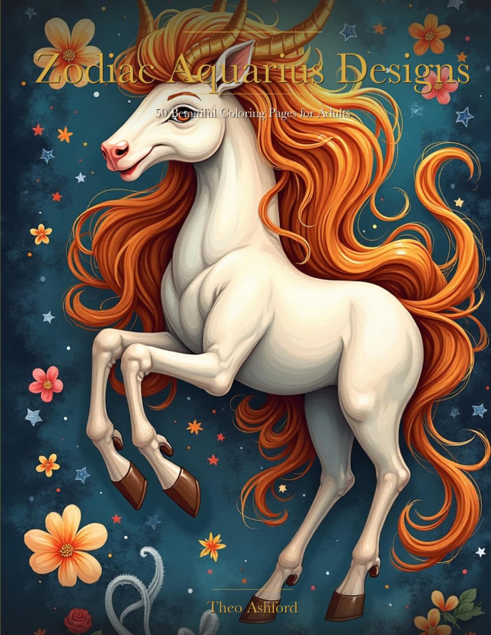 Zodiac Aquarius Designs: 50 Beautiful Coloring Pages for Adults