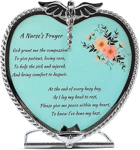 Portavelas de cristal para oración de enfermeras – God Grant Me Prayer – Portavelas – 3 x 4 x 4 pulgadas – Regalo ideal para enfermeras