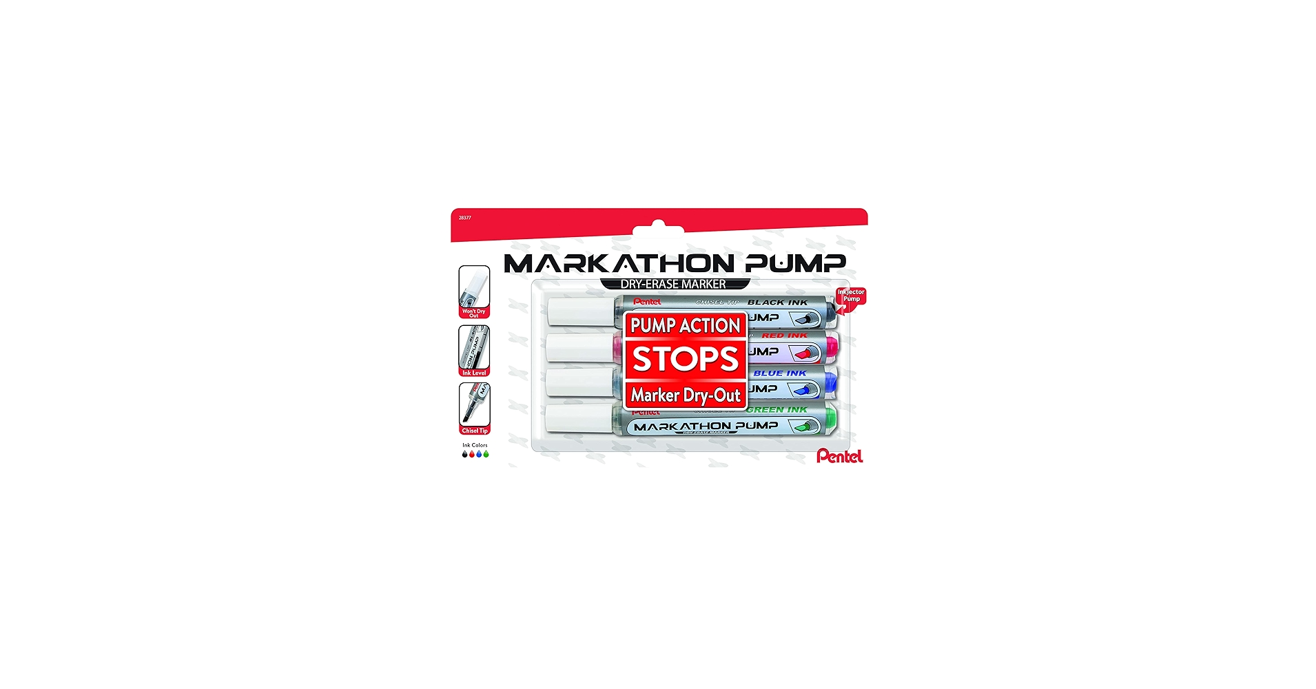 Amazon.com: Pentel Markathon Pump Dry Erase Marker, Chisel