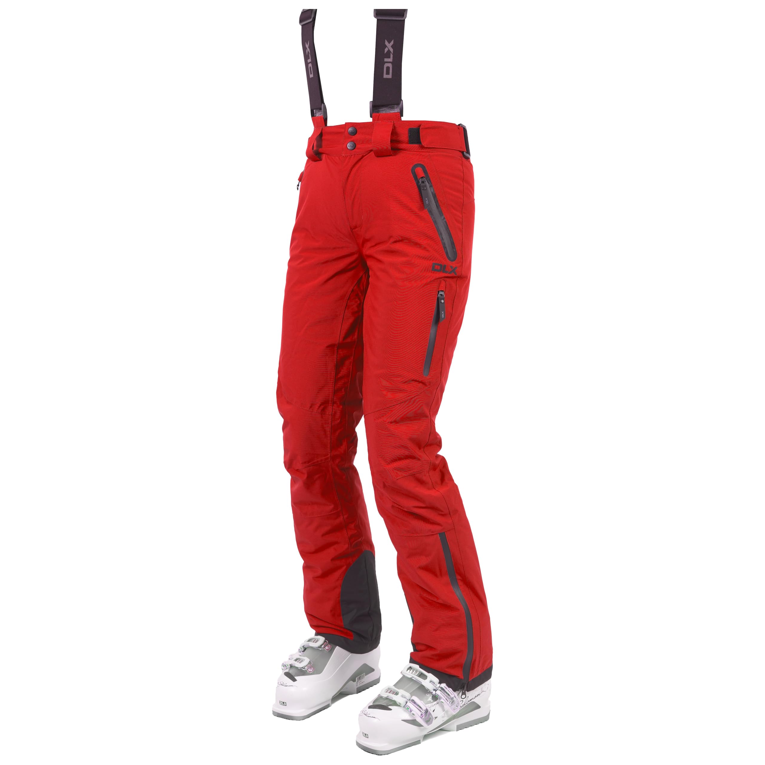 DLX Womens Ski Trousers Water Repellent Down Touch Salopettes Marisol II Red