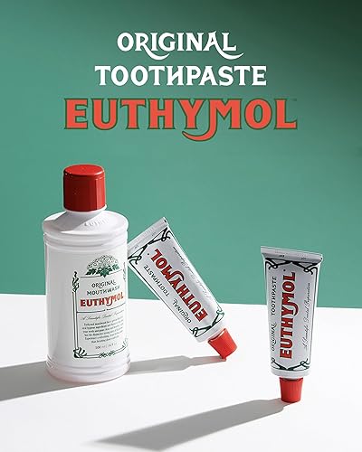 Miniatura 8 de EUTHYMOL Pasta de dientes original (3.7 onzas líquidas, paquete de 3)  Pasta de dientes sin flúor para dientes sensibles y encías. Mal aliento,