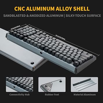Hexgears I4 Wired Mechanical Keyboard with Number Pad - Black, Linear