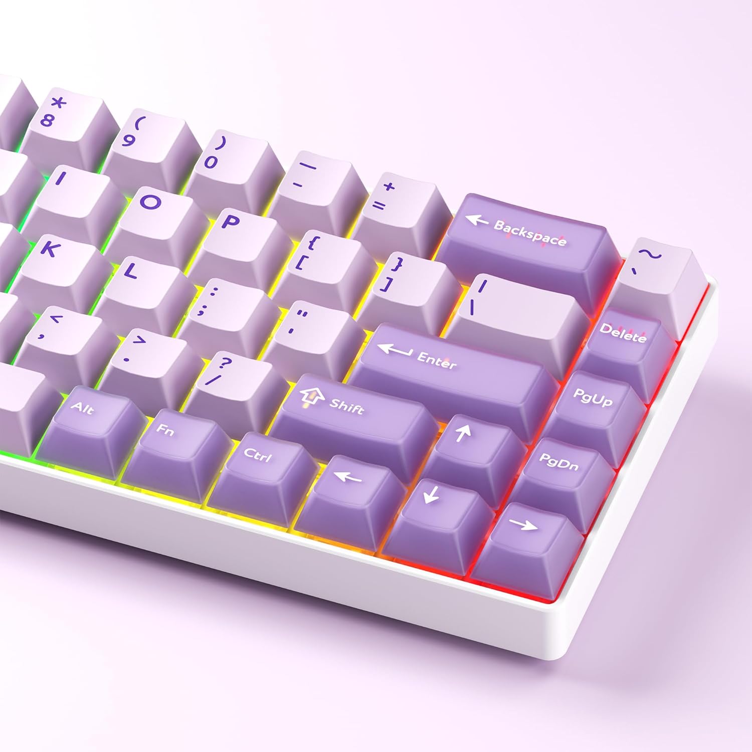 GMKWTL XVX Double Shot PBT Keycaps Set 216 Keys, Cherry Profile Custom Keyboard Keycaps, Jade Translucent Key caps Compatible with 61/64/68/84/87/100/104/108 ANSI and ISO Layout Mechanical Keyboard