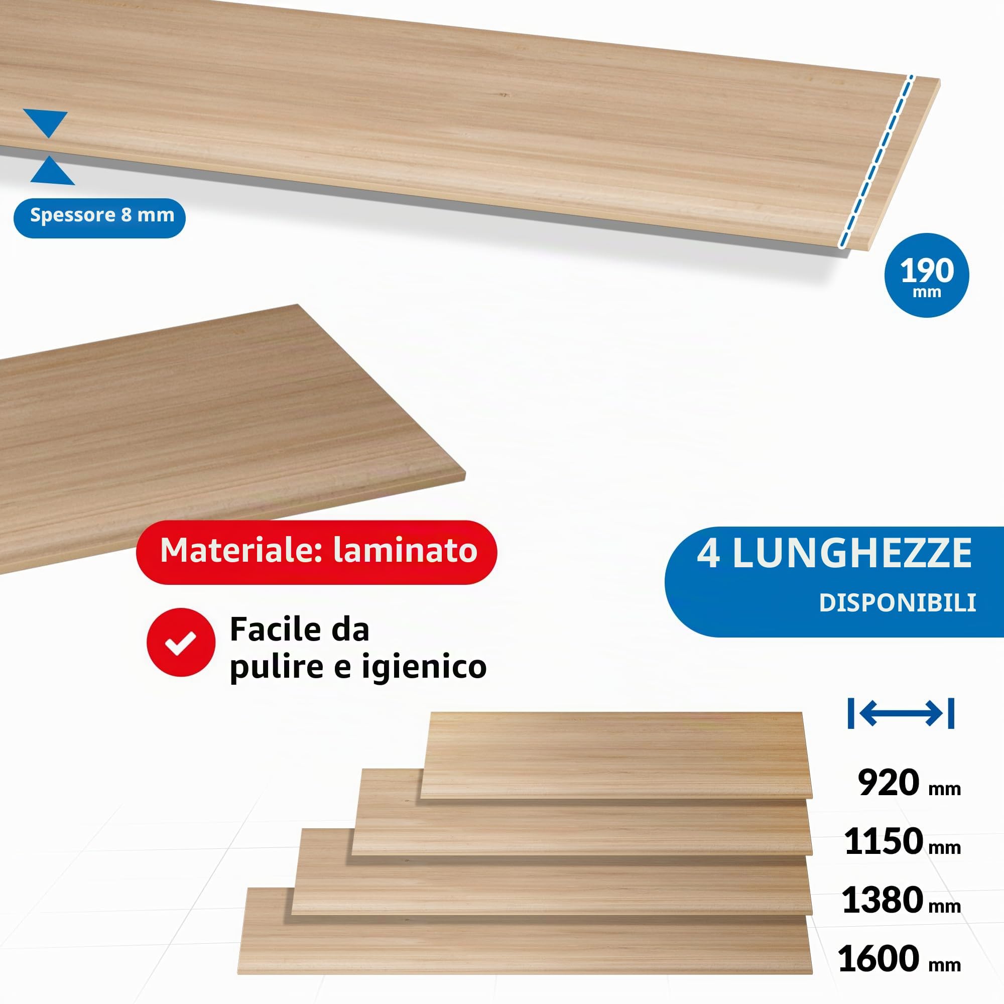 Livelli effetto legno per ristrutturazione delle scale, rivestimento in laminato per interni delle scale, gradini di regolazione per ristrutturazione, design moderno in 5 decorazioni, facile da pulire