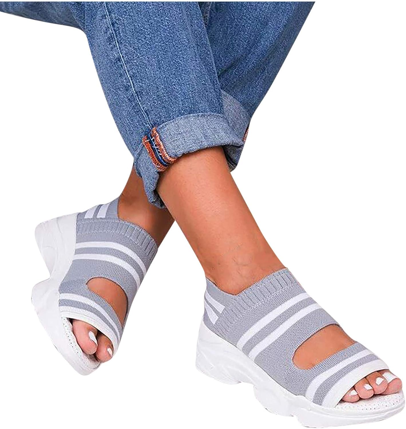 white orthopedic sandals