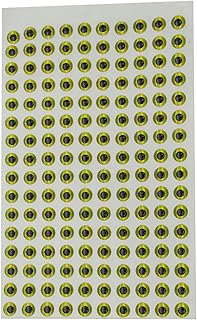 Fishing Lure Eye 3D Soft Eye Fishing Eyes Holographic Lure Eyes Making Fly Tying Fake Fish Eyes DIY Lifelike Realistic Artificial Holographic Fake Eyes Chartreuse 5MM 500pcs