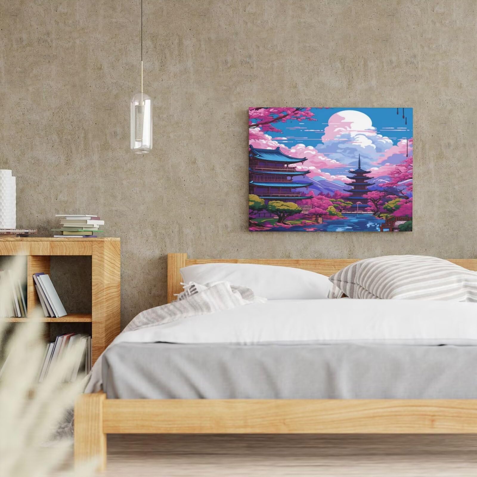 Tokyo MK273 Malen nach Zahlen für Erwachsene, DIY Malen nach Zahlen Landschaft, Acryl Malen nach Zahlen für Anfänger, Ölgemälde Handwerk für Heimdekoration, 95 x 70 cm, ohne Rahmen)