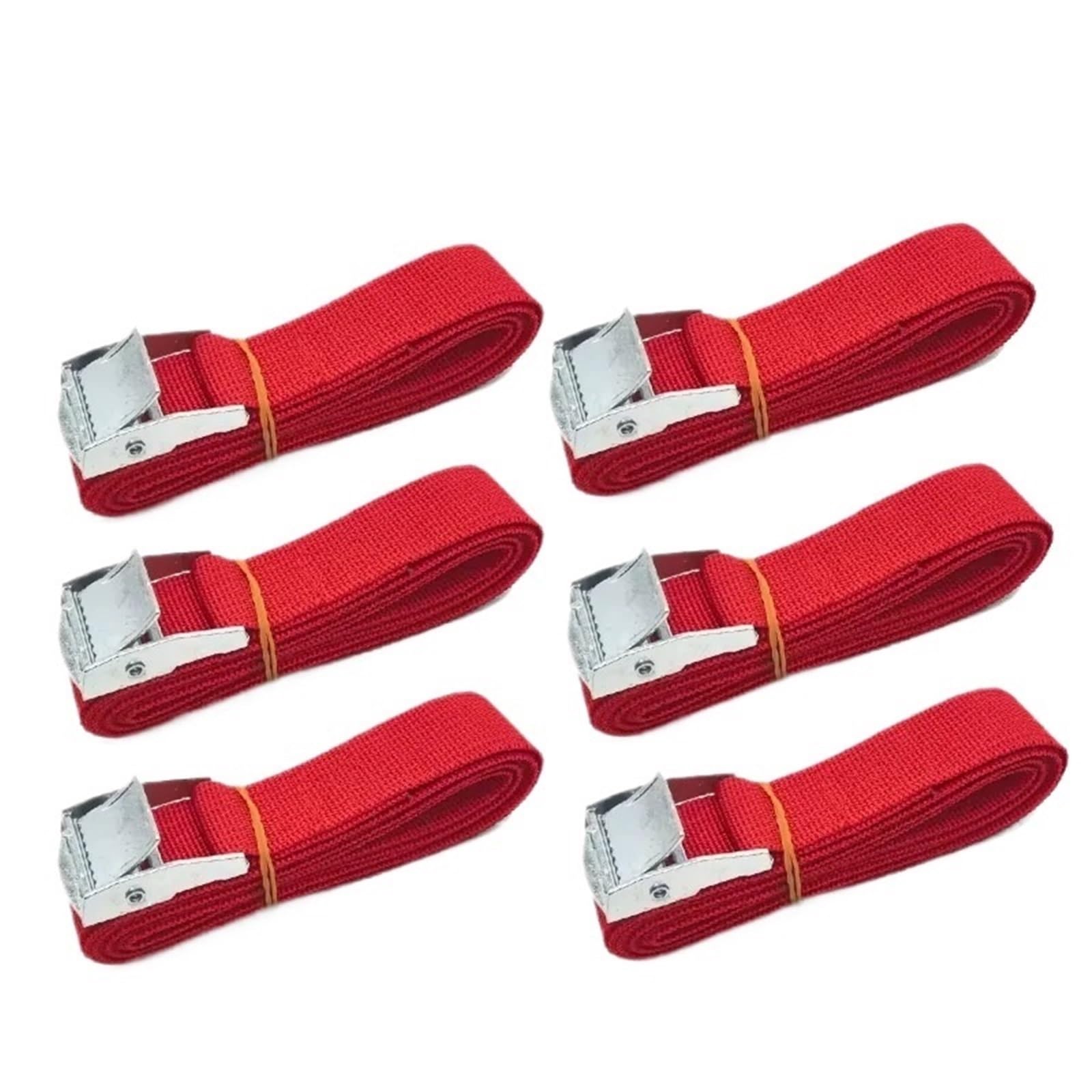 Regulowane pasy z zapadką i haczykami typu J, Paski zapadkowe 5m Multicolor 26mm Opakowanie 4/6 szt. Z blokadą zaciskową(6PCS Black)