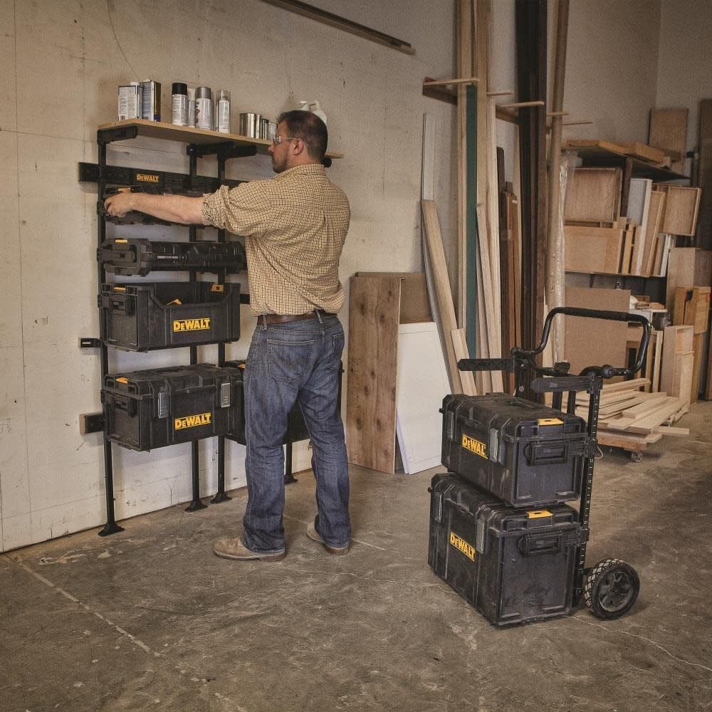 DEWALT Tool Box Storage Rack, Tough System, 440 lb Capacity, Garage Storage System (DWST08260)