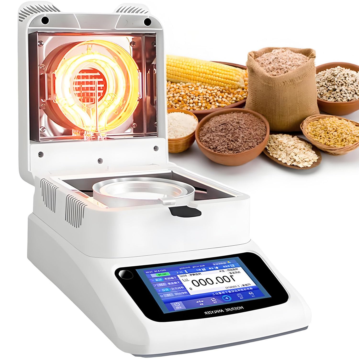 AiODiO Intelligent Halogen Tester, 0.01% Readability, RS232 0.005g