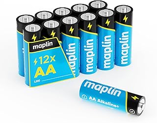 Maplin 12 x baterie alkaliczne AA LR6 1,5 V 10 lat trwałości wysoka wydajność